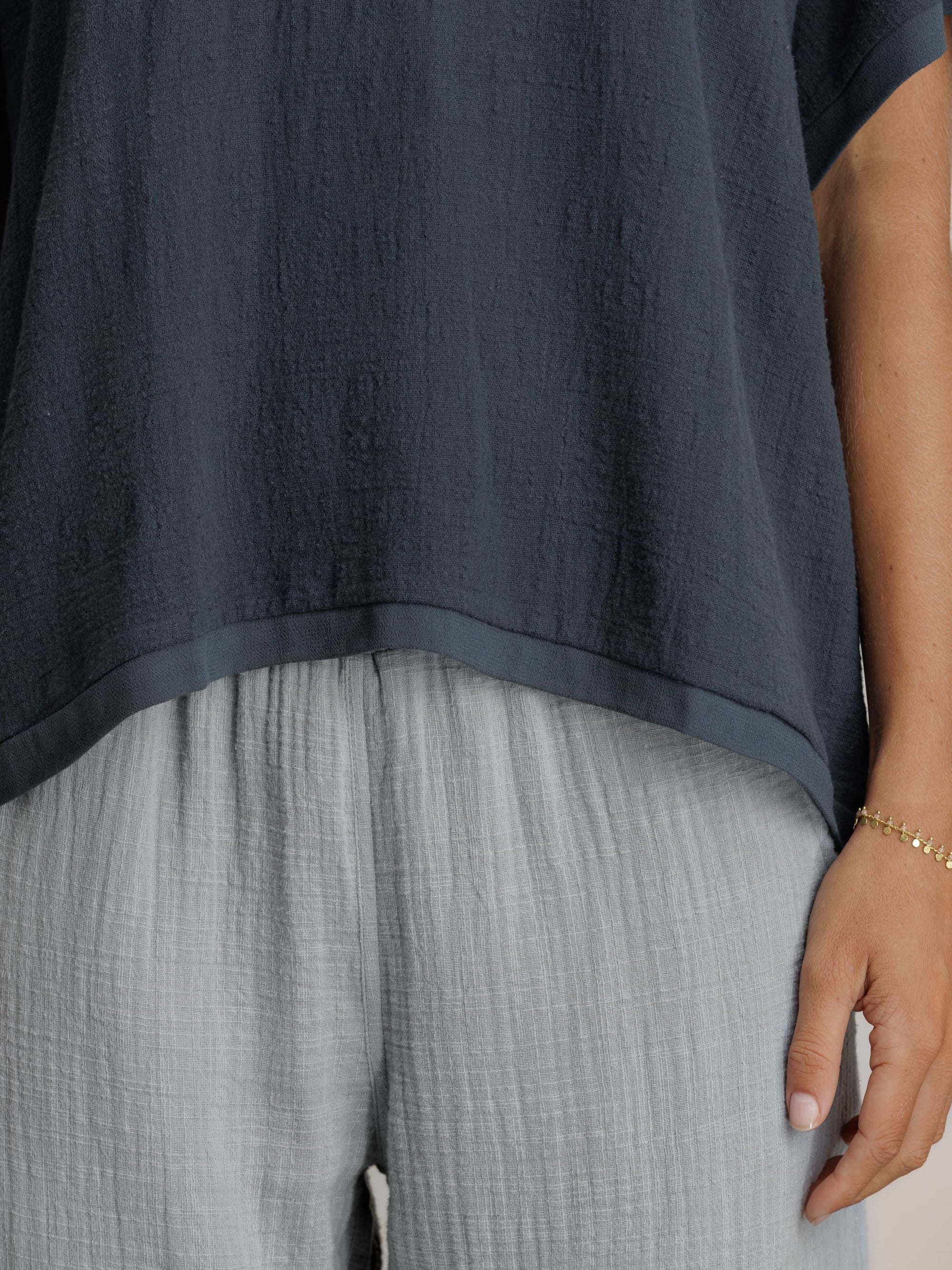 Montego Cotton Top Charcoal