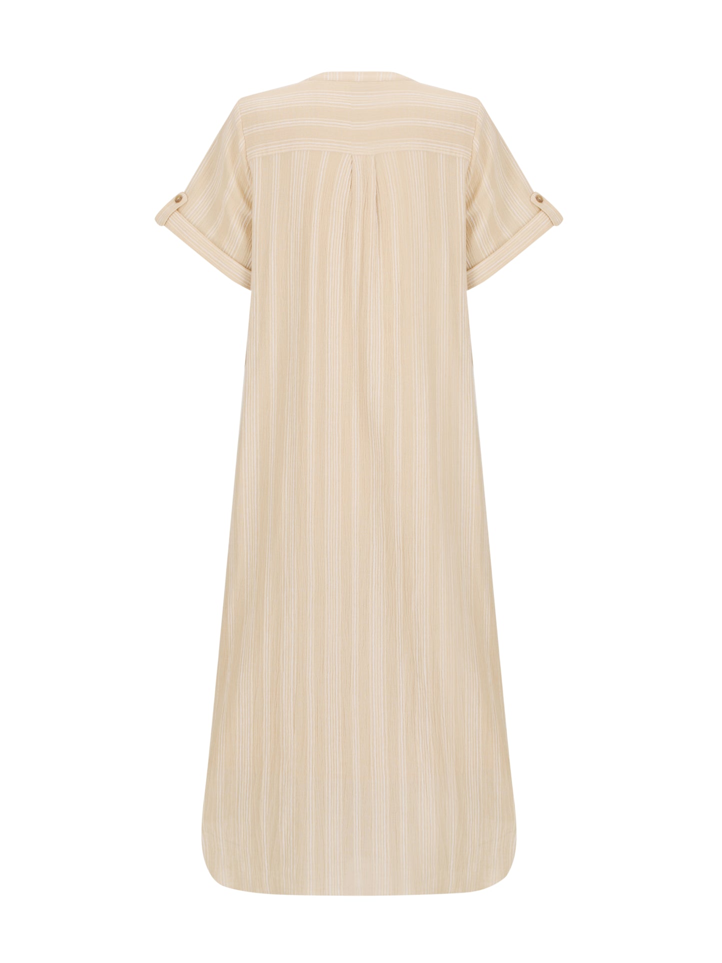 Athena Cotton Dress Sand Stripe