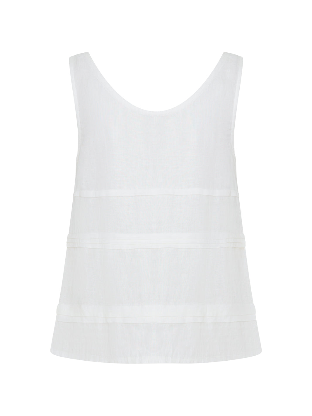 Image features Stella Linen Top in Coconut