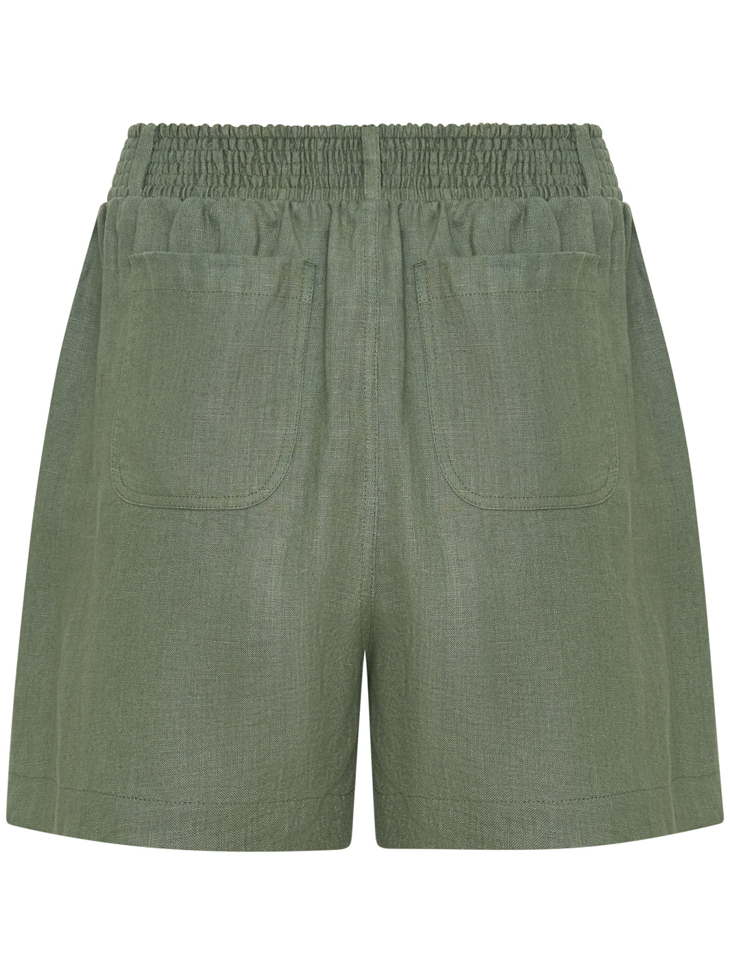 Image features Charli Linen Shorts in Olive