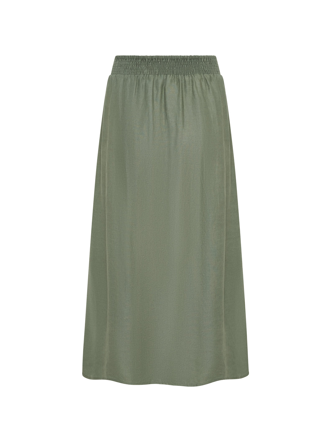 Camila Linen Midi Skirt Olive