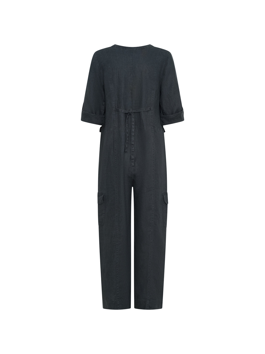 Mara Linen Jumpsuit Charcoal