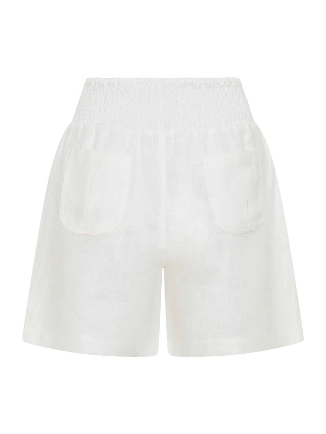 Mae French Linen Shorts White