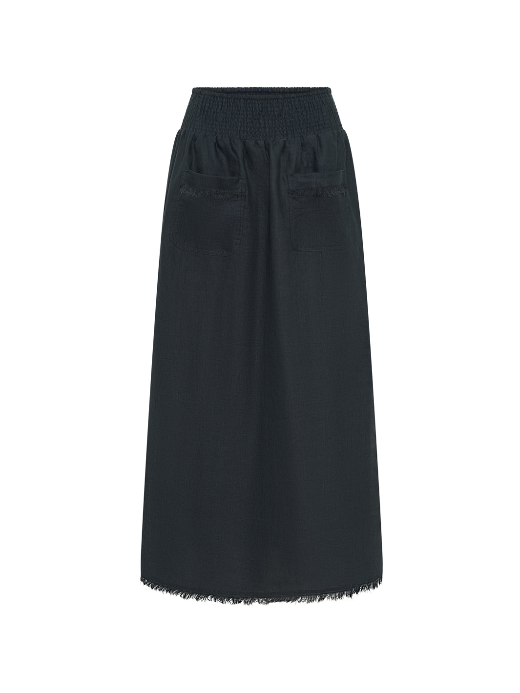 Aurora French Linen Skirt Charcoal