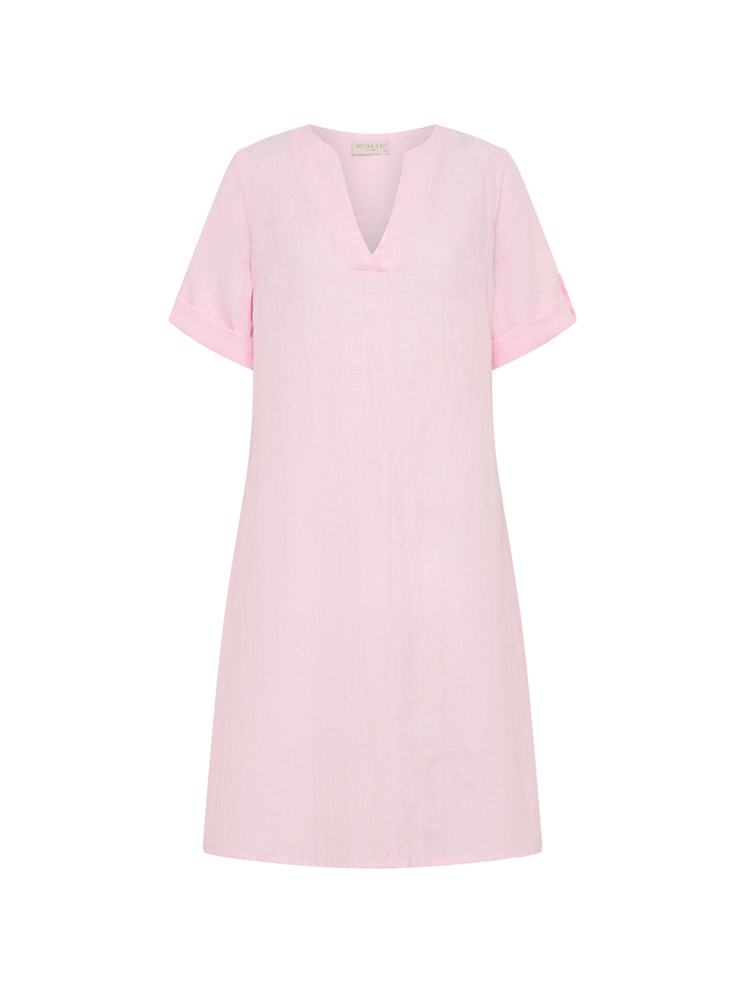 Elyse French Linen Midi Dress Orchid Pink