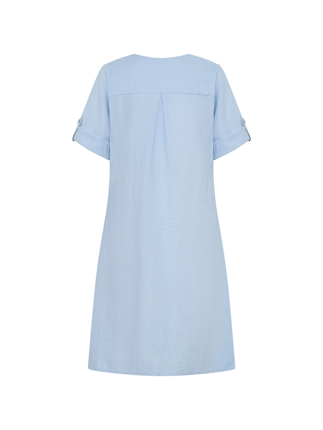 Elyse French Linen Midi Dress Powdery Blue