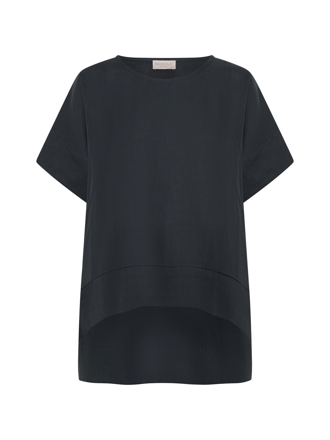 Costa French Linen and Cotton Top Charcoal