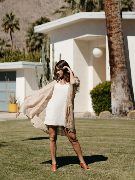 Barbados Linen Kimono Oat