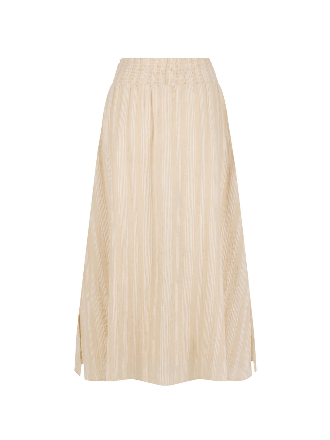 Beige cotton skirt.