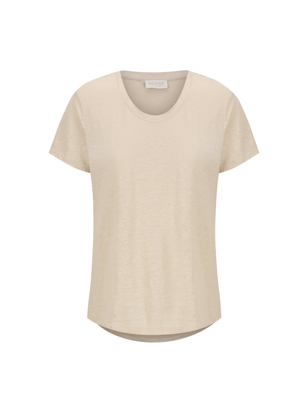 Beige t-shirt on a white background