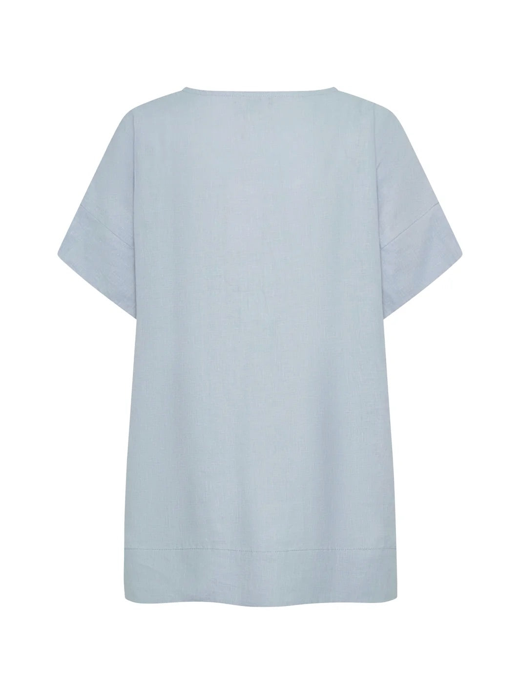 Costa French Linen and Cotton Top Slate Blue