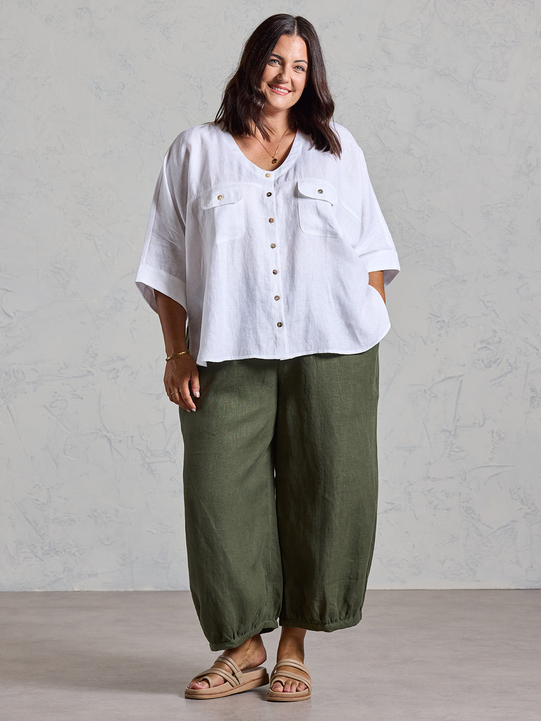 Dune French Linen Shirt White
