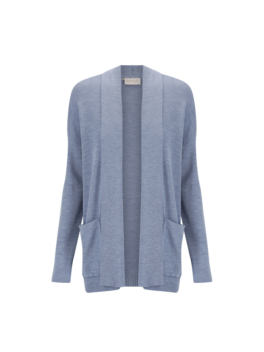 Harbour Merino Wool Knit Cardigan Sea Blue