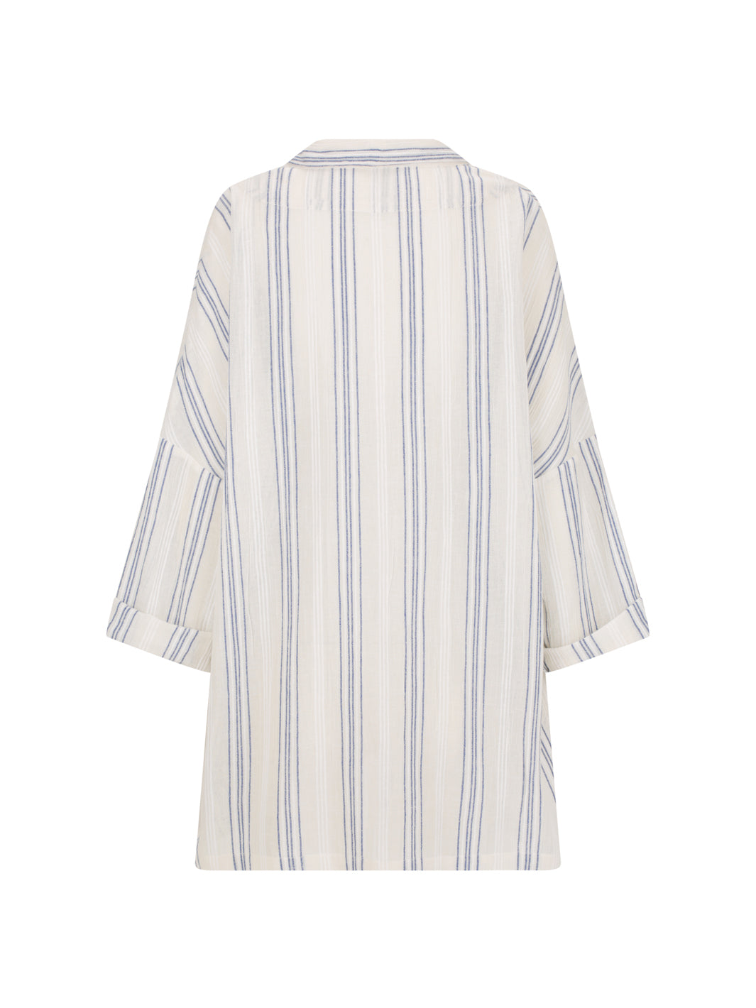 White and blue cotton jacket.