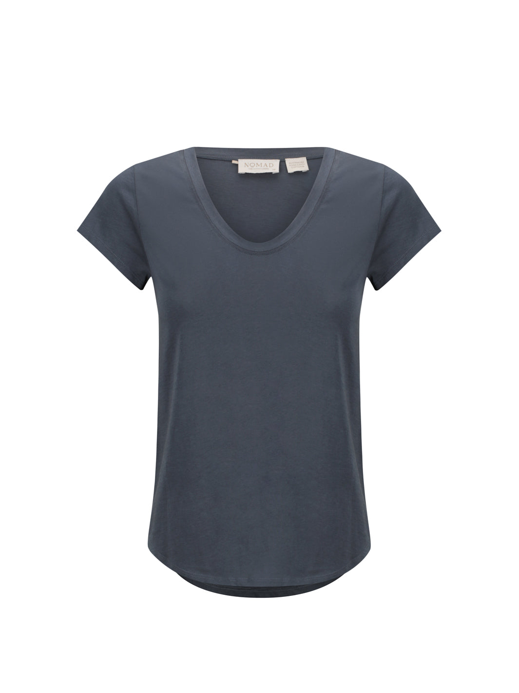 Black blue t-shirt on a white background