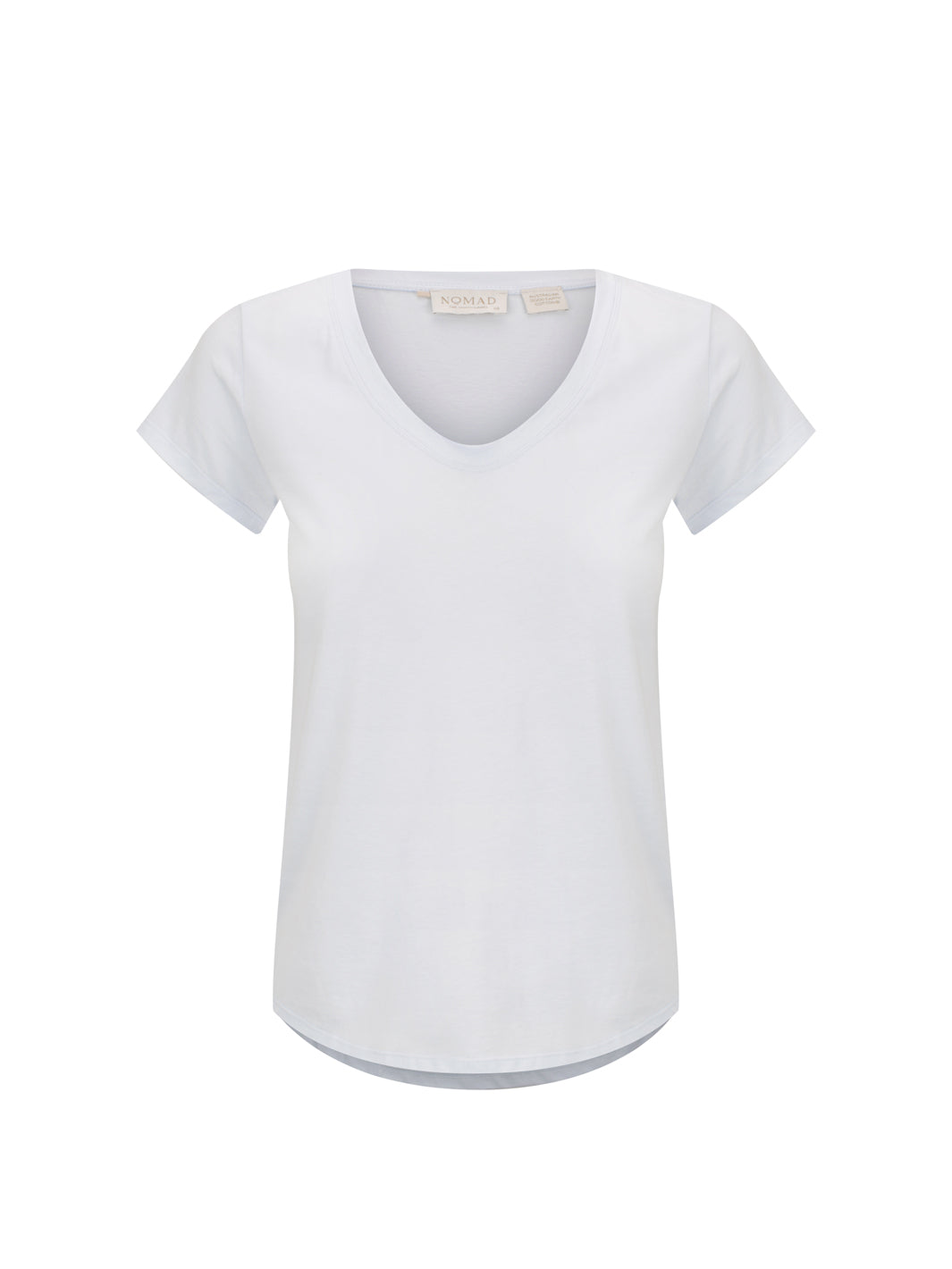 White t-shirt on a white background