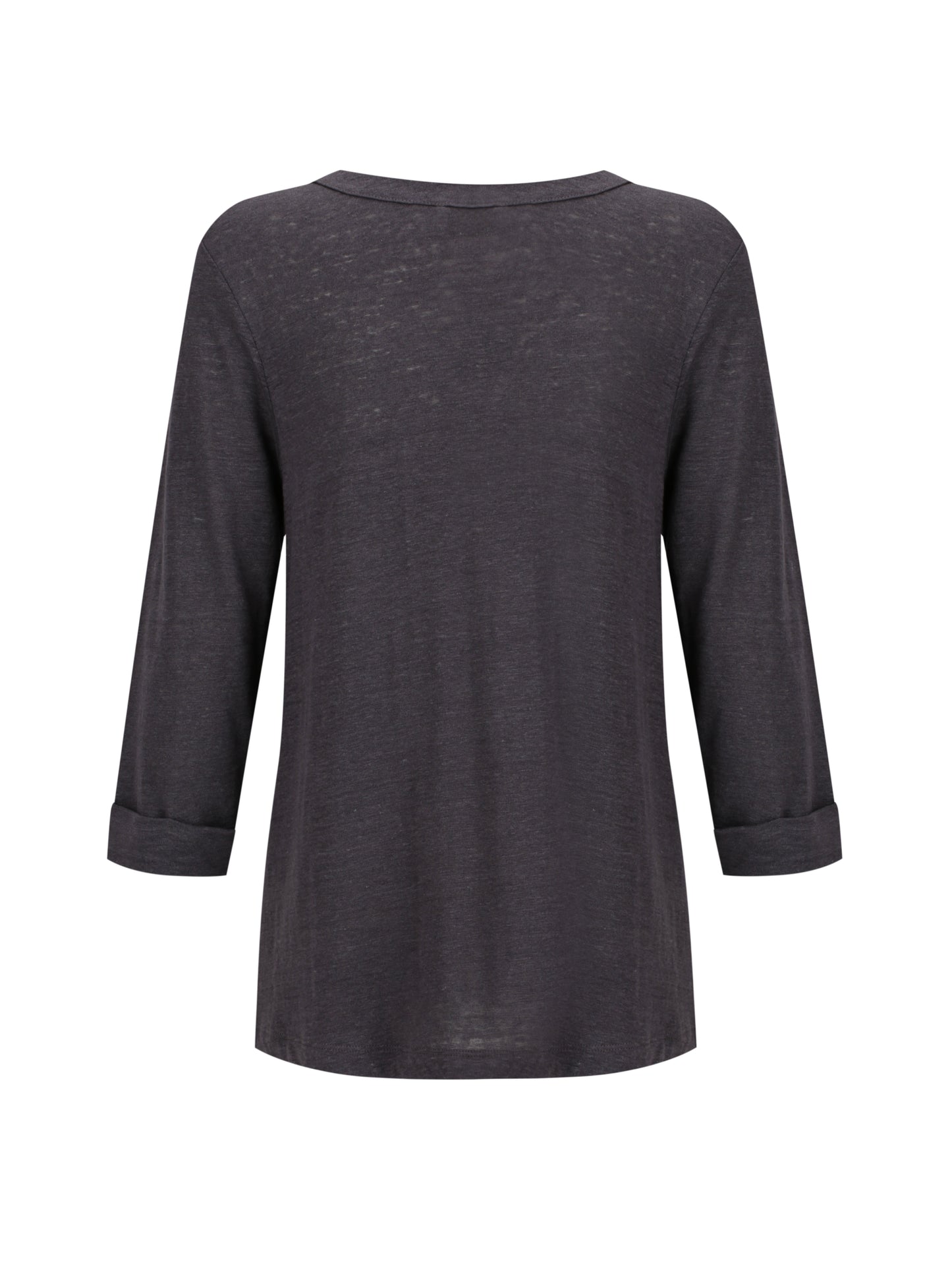 Marlee Linen Jersey Top Charcoal