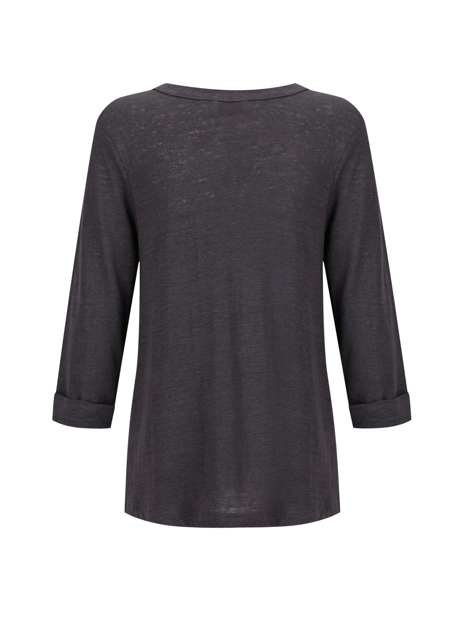 Dark gray long-sleeve shirt on a white background