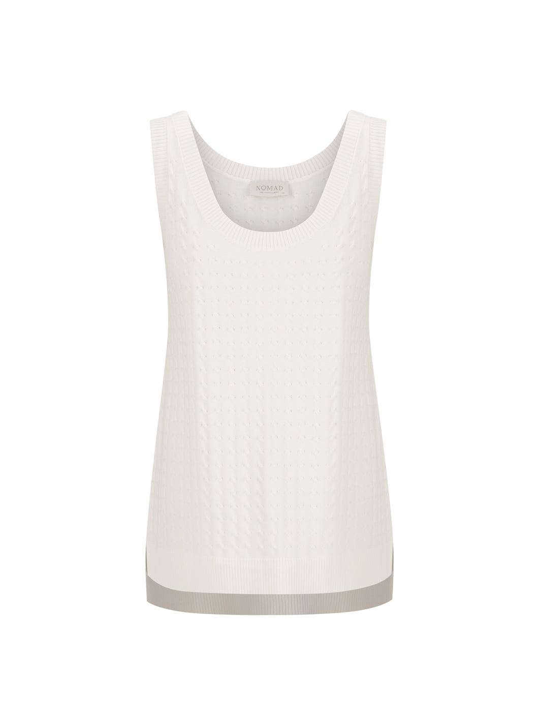 White tank top on a white background