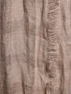 Close-up of textured fabric with frayed edge