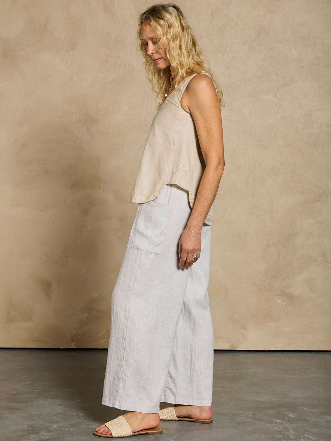 Evia Linen Top Stone