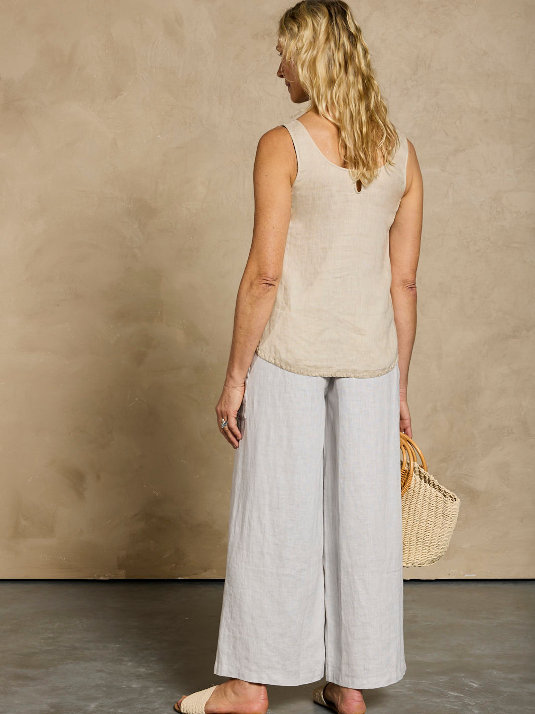 Evia Linen Top Stone