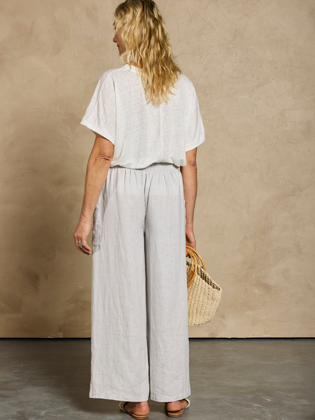 Milos Linen Pants Oyster
