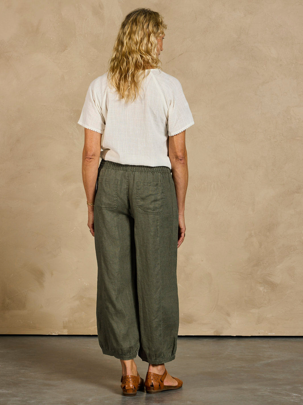 Sadhu French Linen Pants Olive