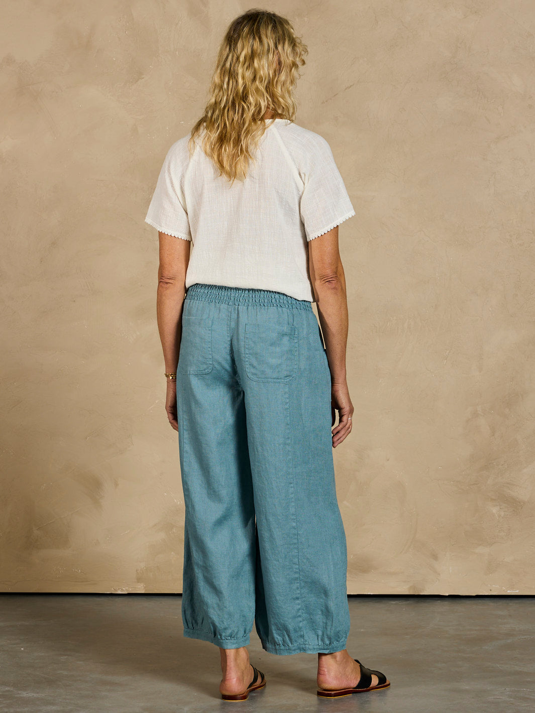 Sadhu French Linen Pants Tahiti Blue