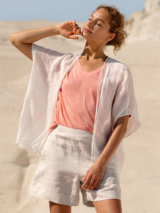 Rhea Linen Kimono Coconut