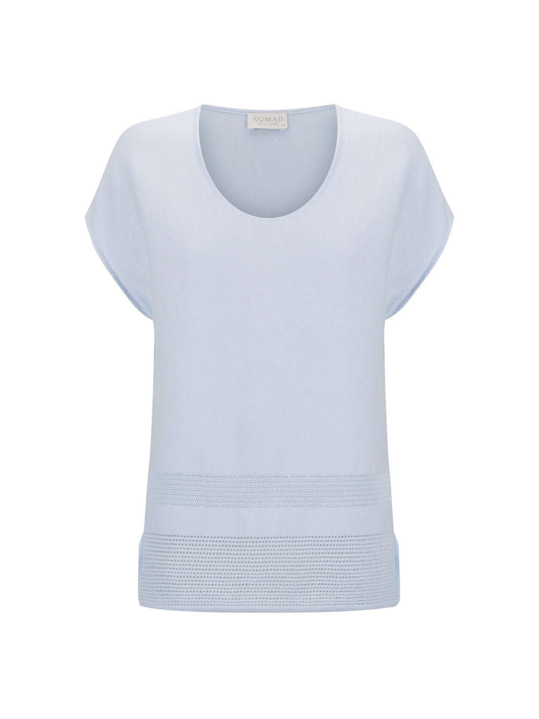 Sundown Cotton Knit Top Serene Blue