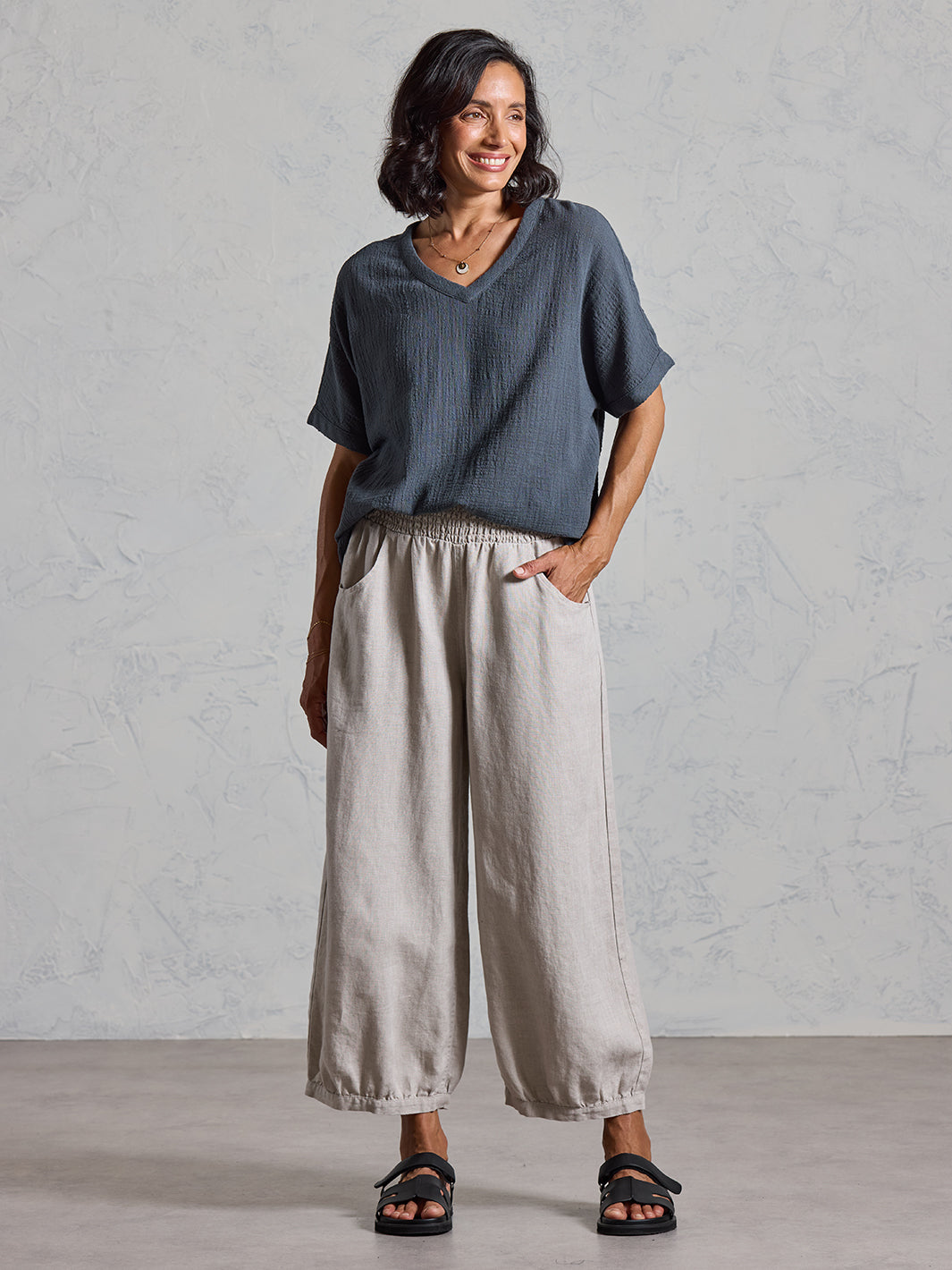 Sadhu French Linen Pants Flax