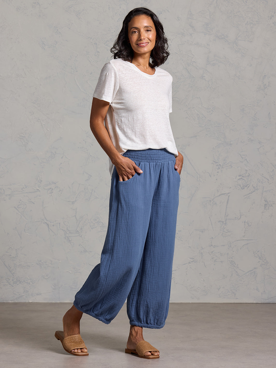 Sadhu Cotton Pants Aegean Blue