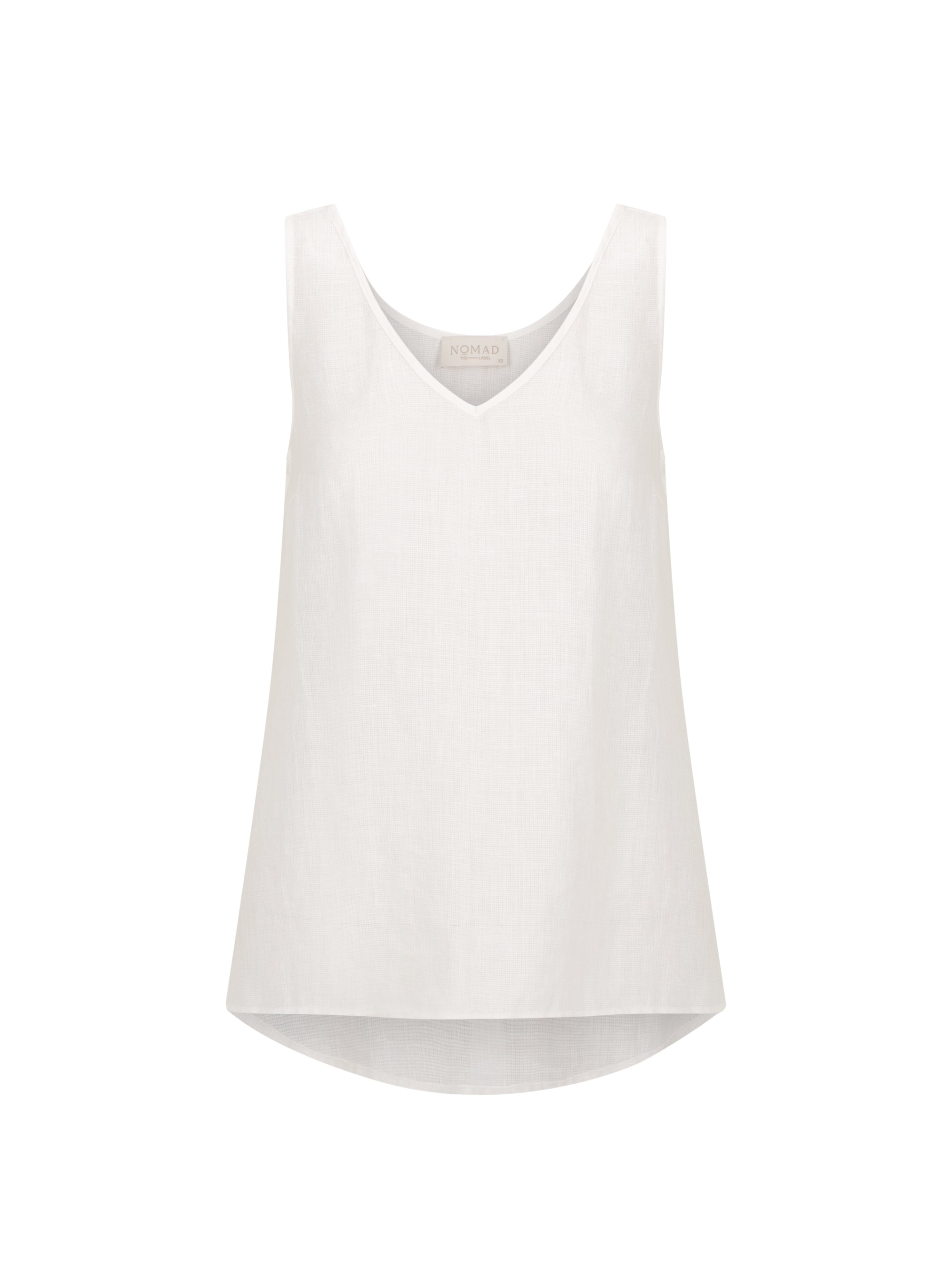 White tank top on a white background