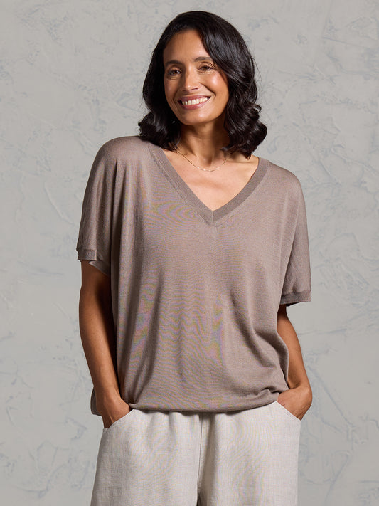 Toscana Merino Wool Knit Top Elm