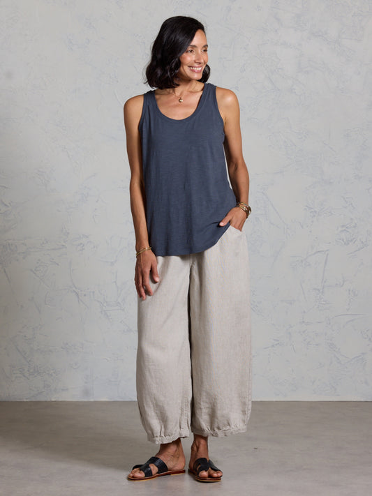 Yarra Cotton Tank Top Charcoal