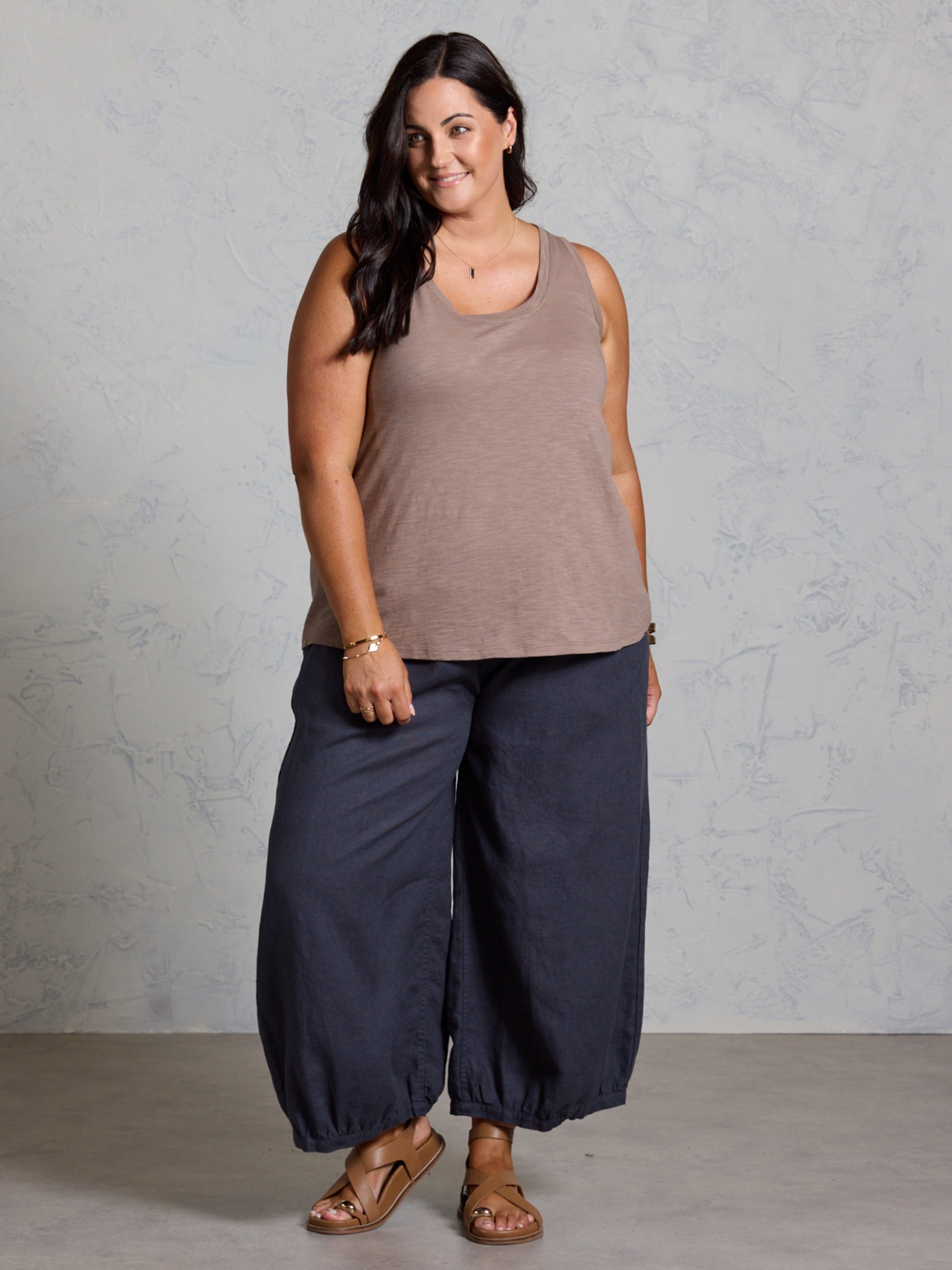 Yarra Cotton Tank Top Elm