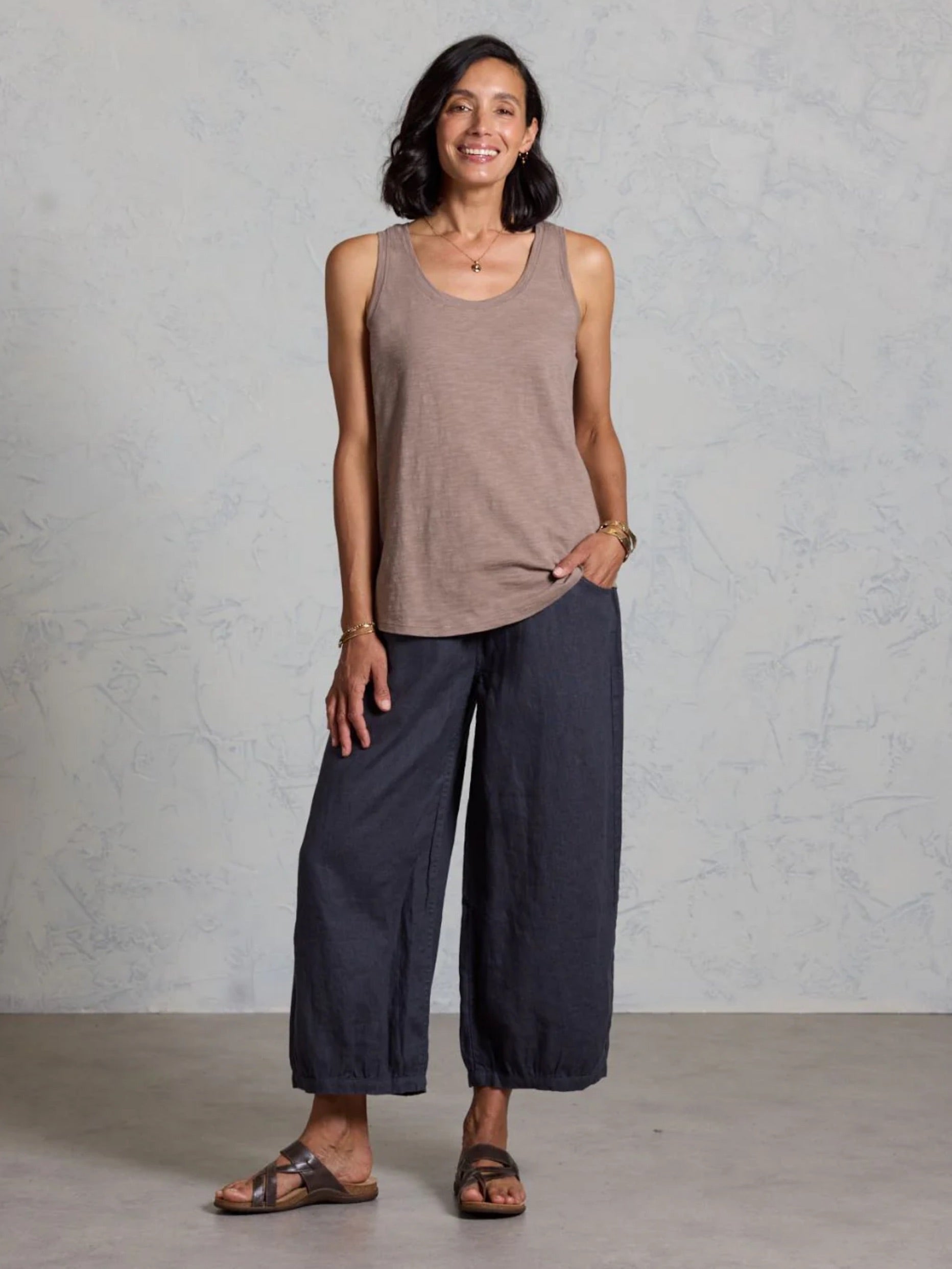 Yarra Cotton Tank Top Elm