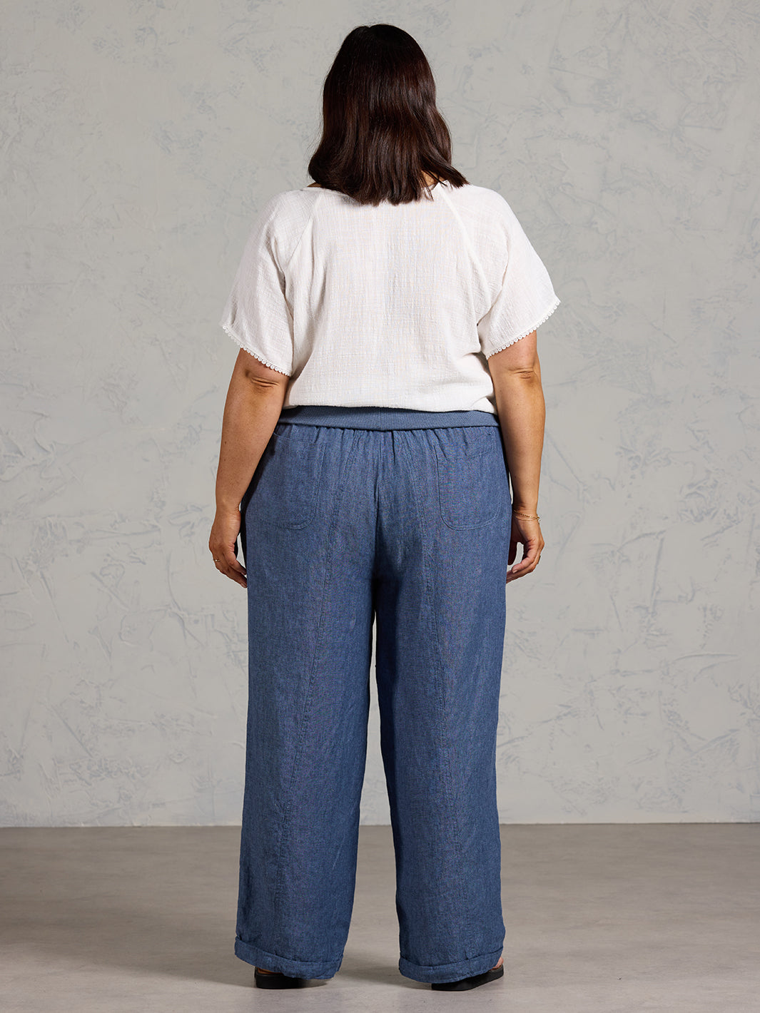 Goa French Linen Pants Pacific Blue
