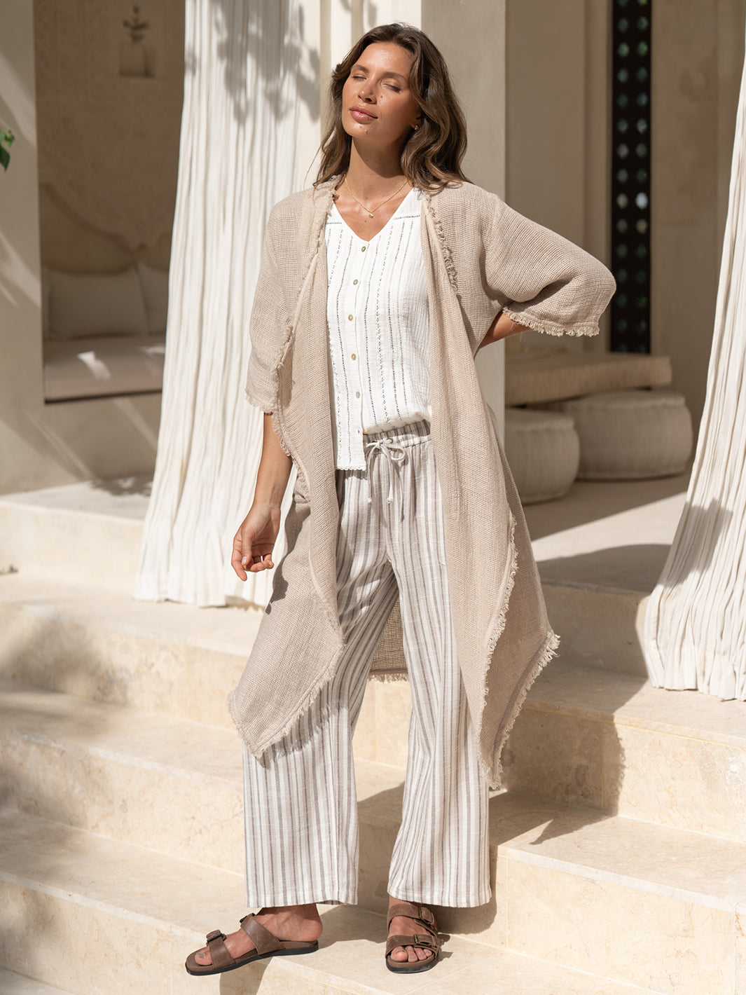 Laguna French Linen Kimono Natural – Nomad the Label US
