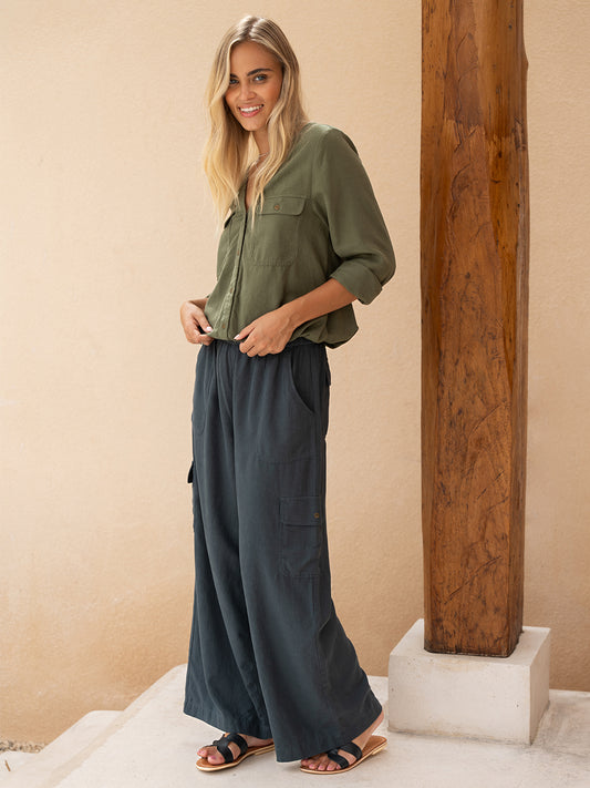 Crusoe Cargo Pants Charcoal