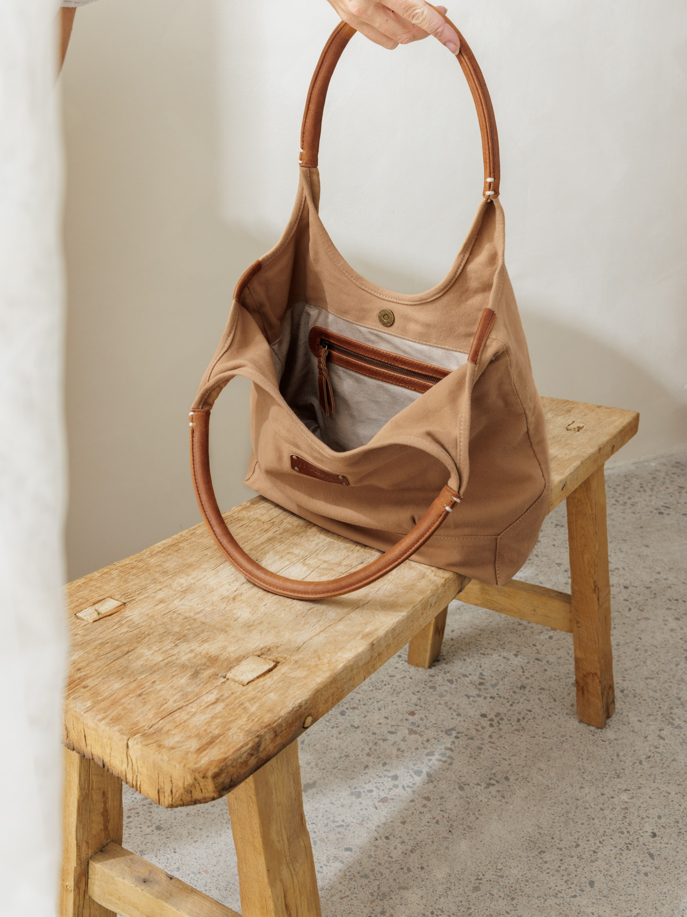 Havana Canvas Tote Desert Sand