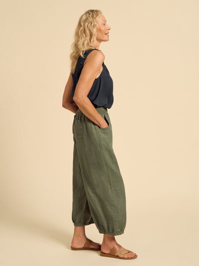 Sadhu French Linen Pants Olive