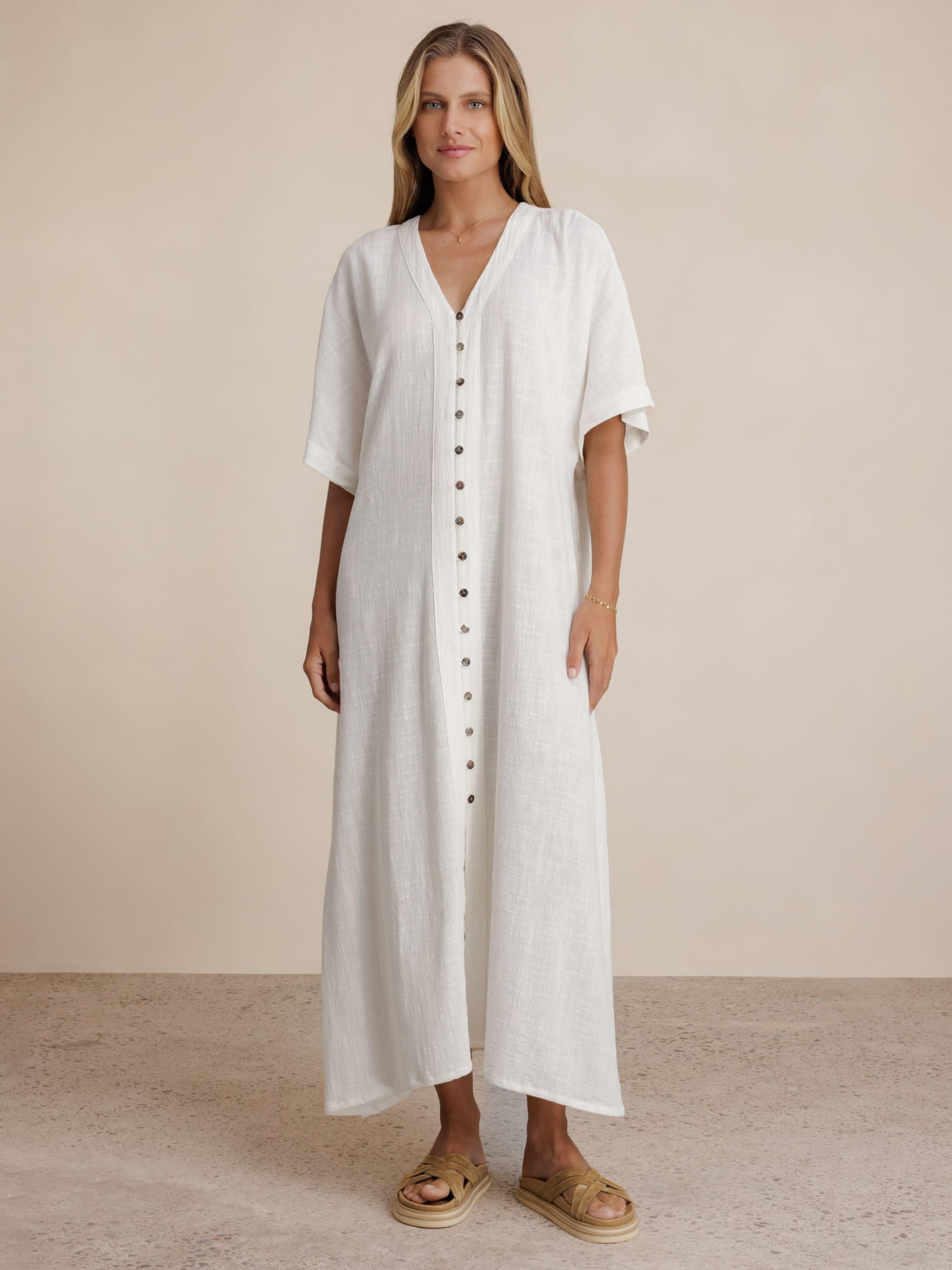 Sevilla Cotton Kimono Coconut