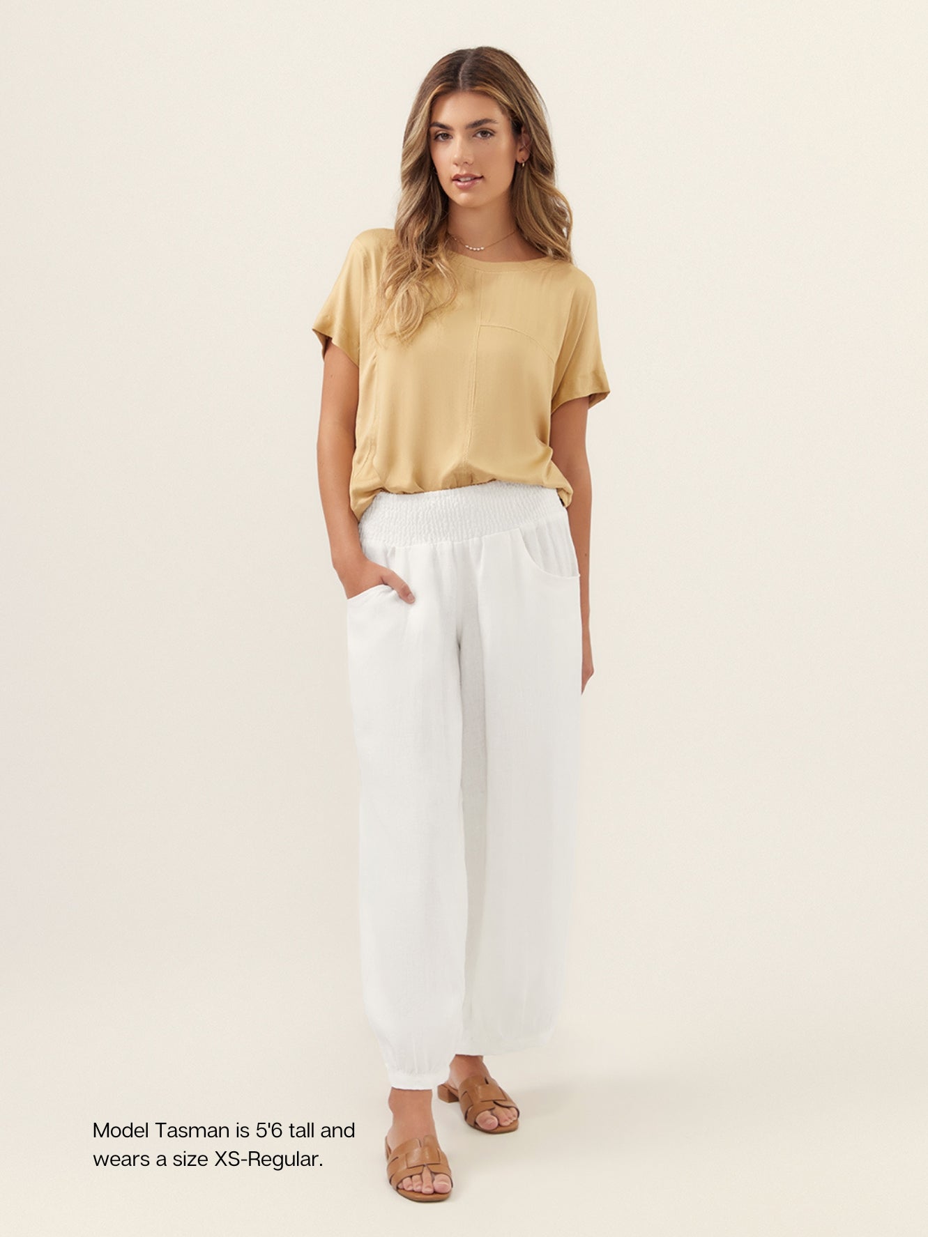 Sadhu French Linen Pants White