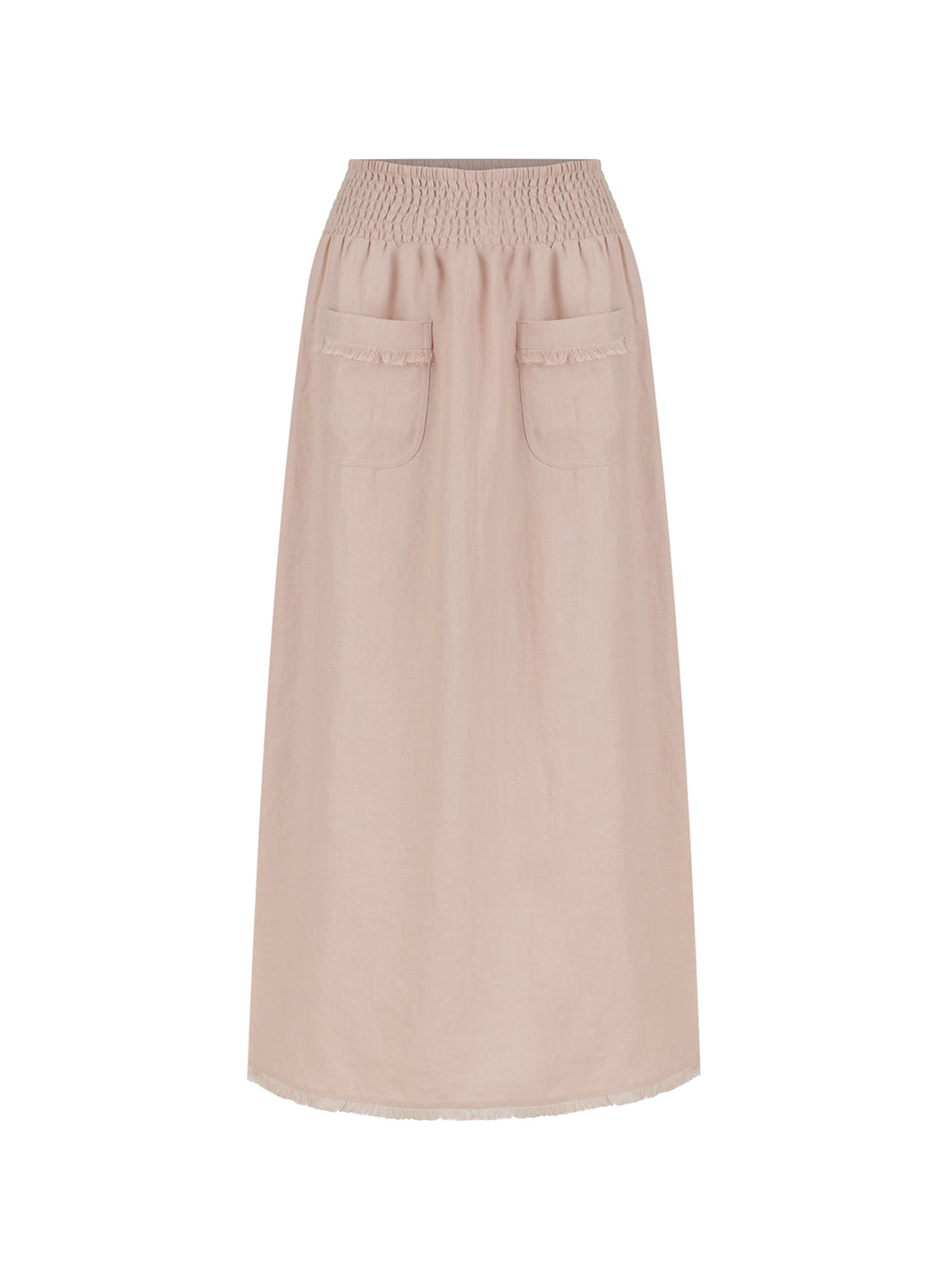 Aurora French Linen Skirt Tea Rose – Nomad the Label US