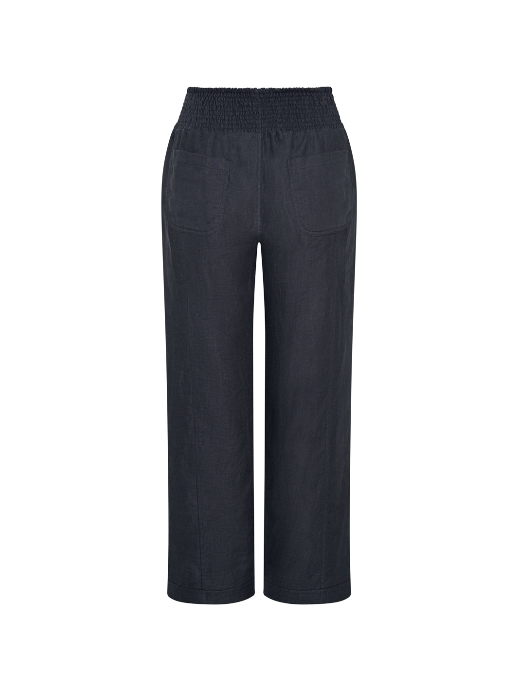 Model wears Morrissey Linen Twill Pants in  Charcoal