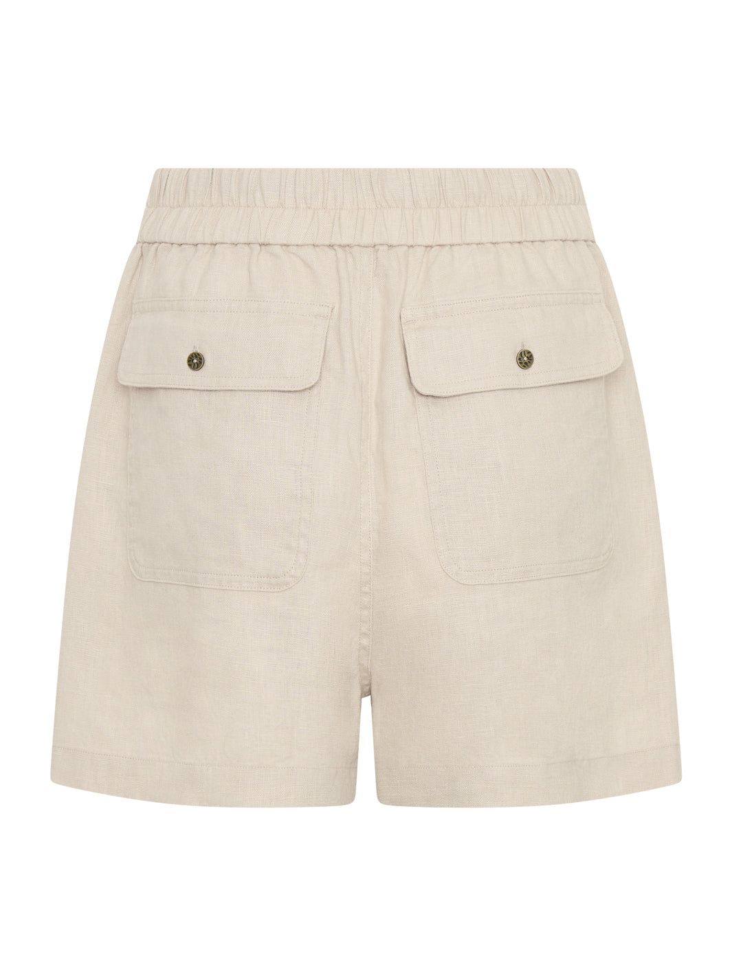 Anika Linen Shorts Stone Breathable Women's Stone Gray Linen
