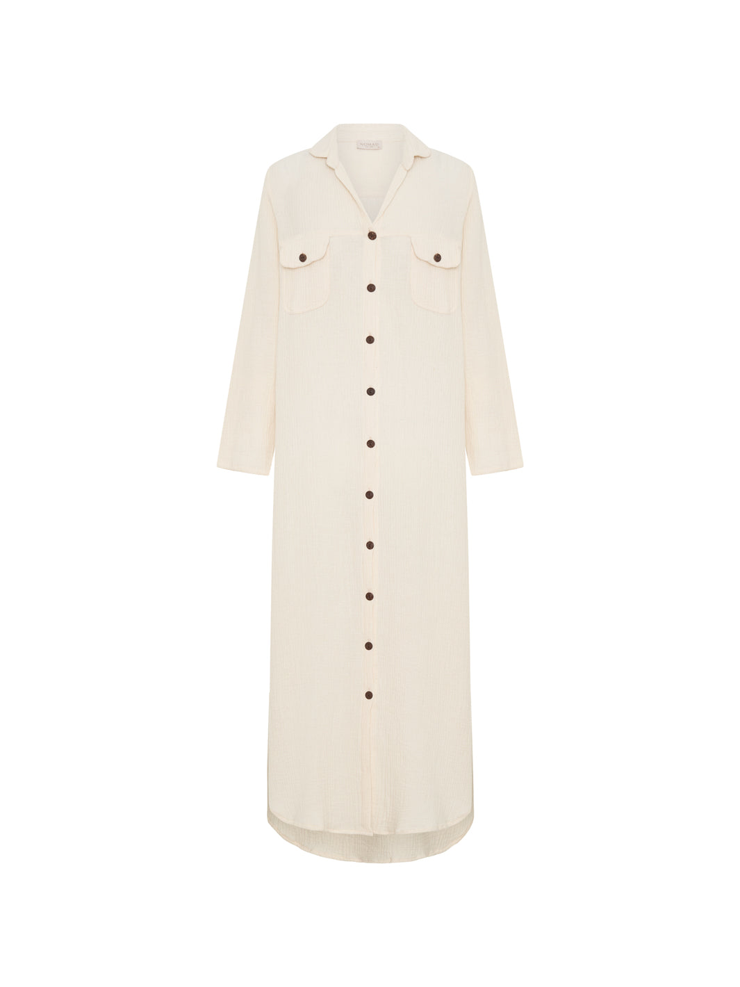 Valentina Linen Blend Shirt Dress Vanilla