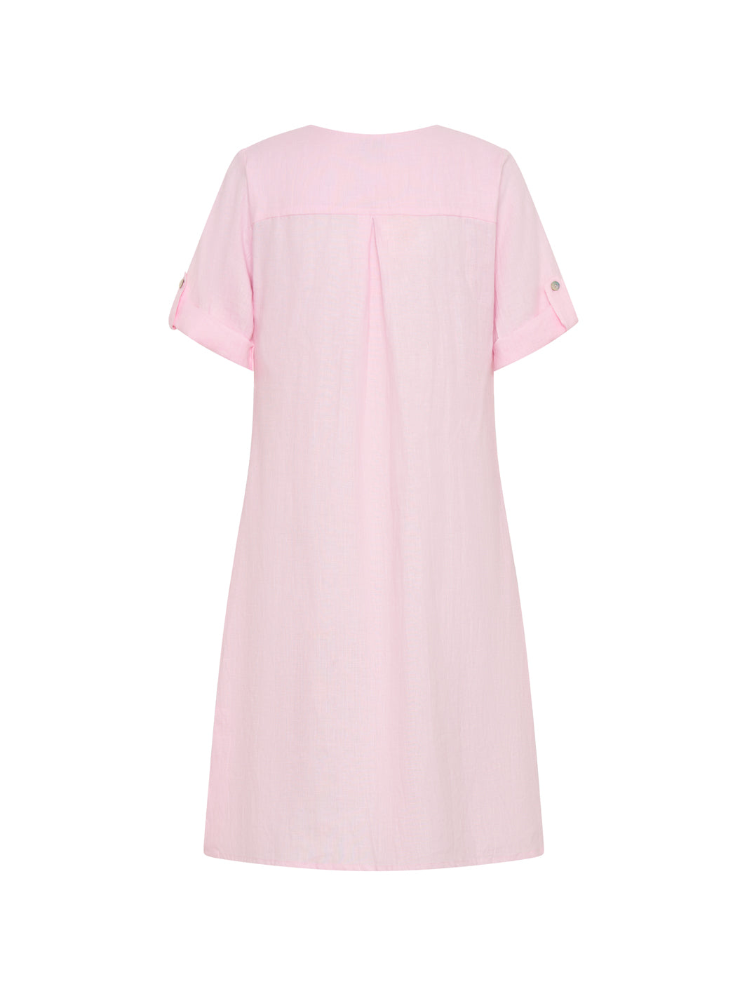 Elyse French Linen Midi Dress Orchid Pink